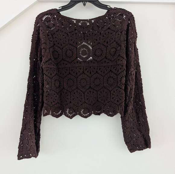 Crochet Cardigan Sweater - Picture 2 of 6